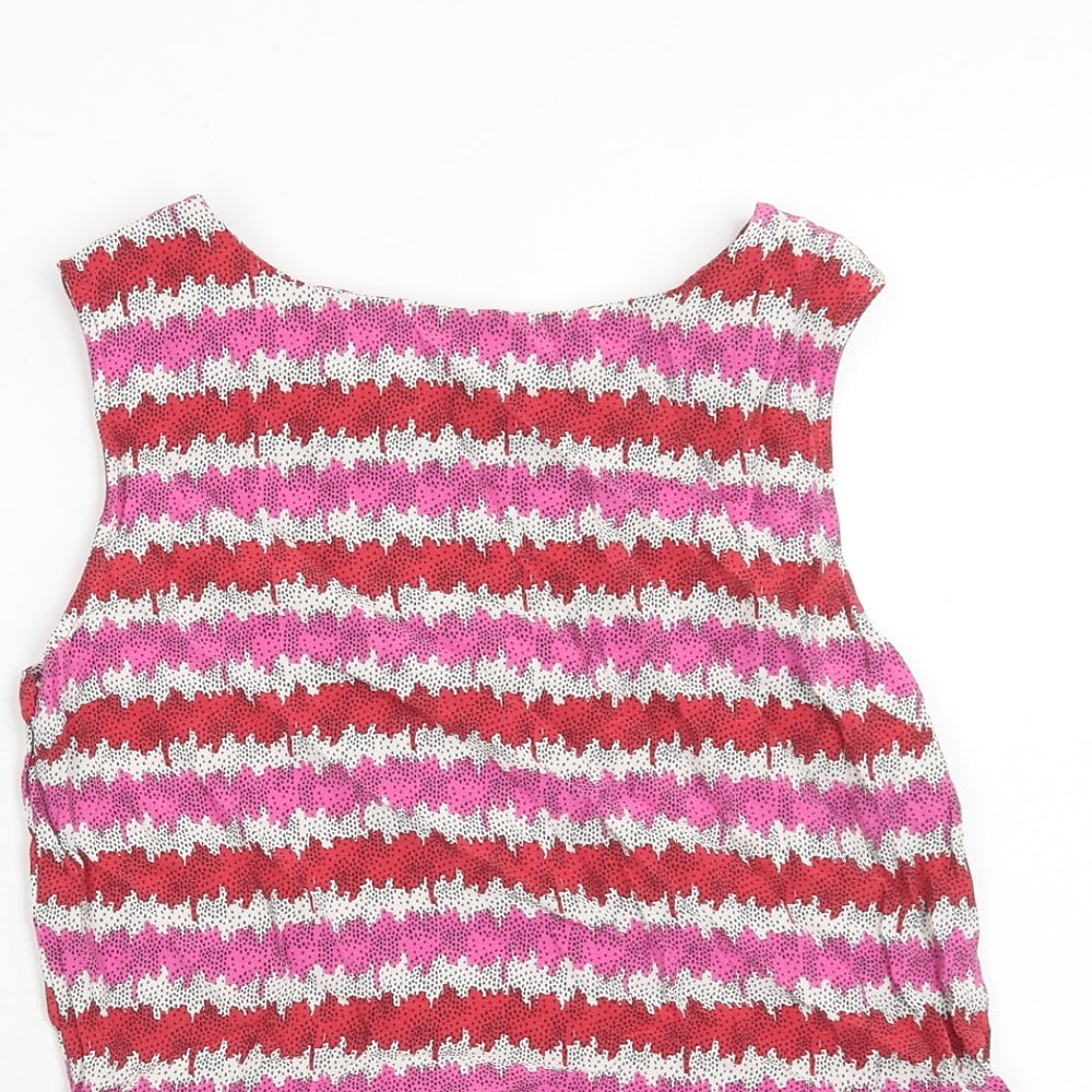 Womens UK Size 6 Topshop Multicoloured Basic Tank