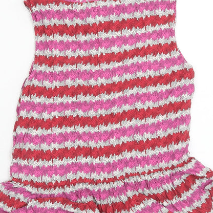 Womens UK Size 6 Topshop Multicoloured Basic Tank