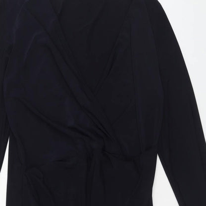Wallis Womens Blue Polyester A-Line Size 14 V-Neck Pullover