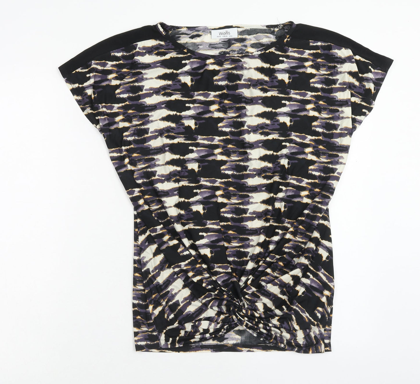 Womens UK Size 10 Wallis Multicoloured Basic T-Shirt