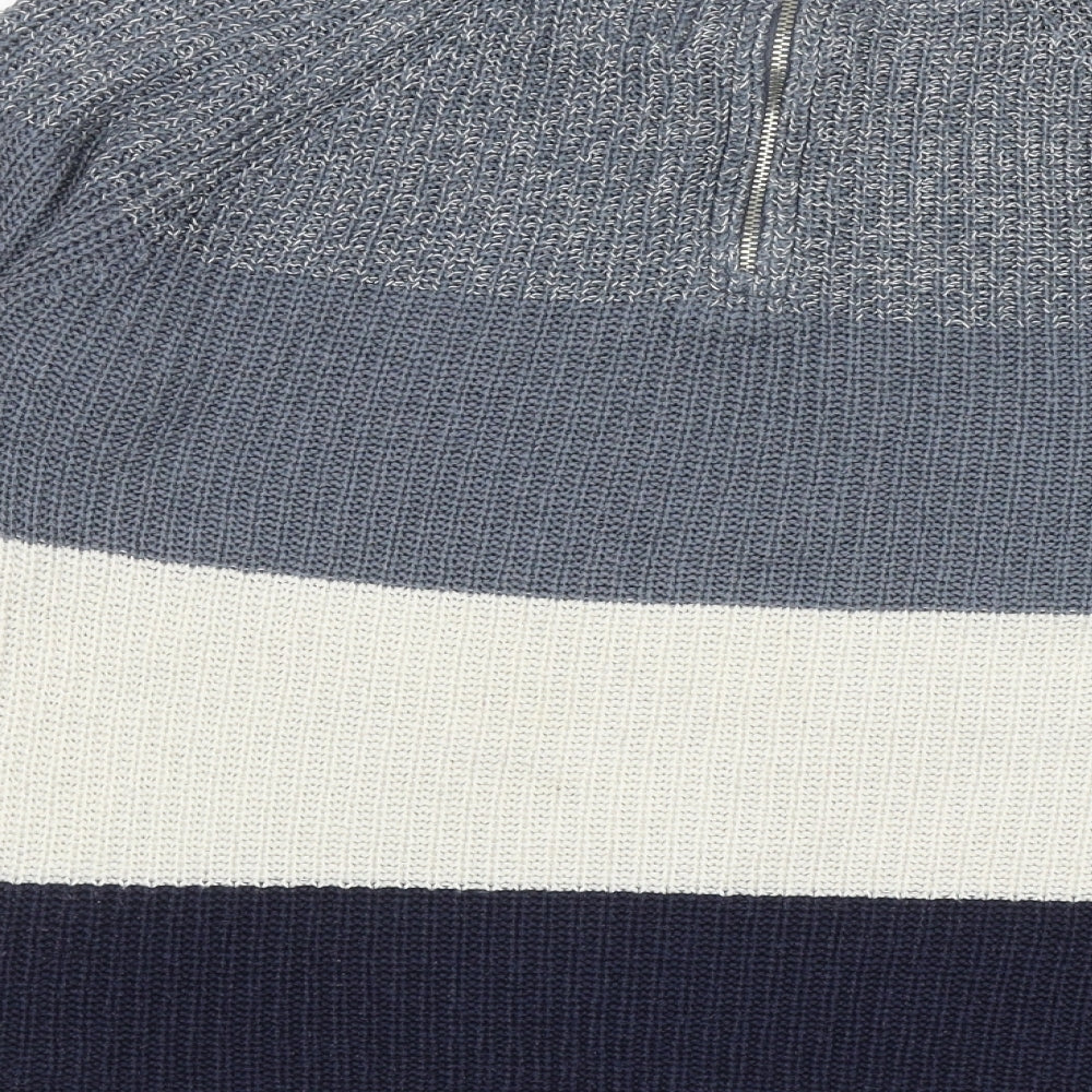 Womens UK Size S Papaya Blue Pullover Jumper