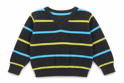 Early Days Boys Grey Striped Cotton Pullover Jumper Size 12-18 Months Pullover