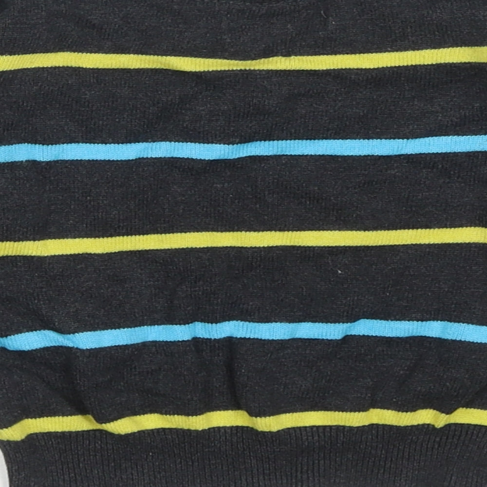 Early Days Boys Grey Striped Cotton Pullover Jumper Size 12-18 Months Pullover