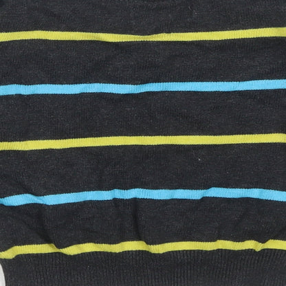 Early Days Boys Grey Striped Cotton Pullover Jumper Size 12-18 Months Pullover