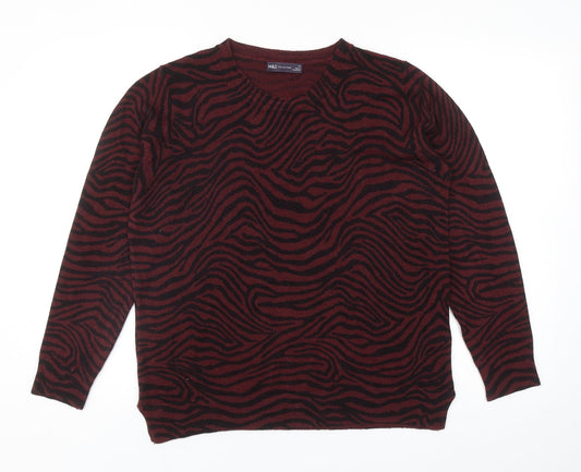 Womens UK Size 14 Marks and Spencer Red Pullover Jumper