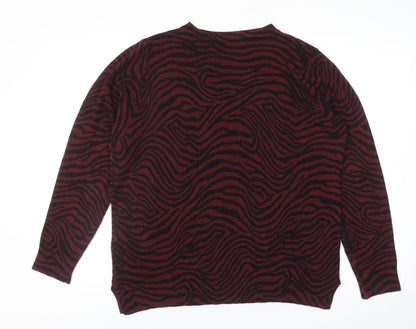 Womens UK Size 14 Marks and Spencer Red Pullover Jumper