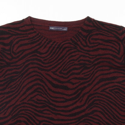 Womens UK Size 14 Marks and Spencer Red Pullover Jumper