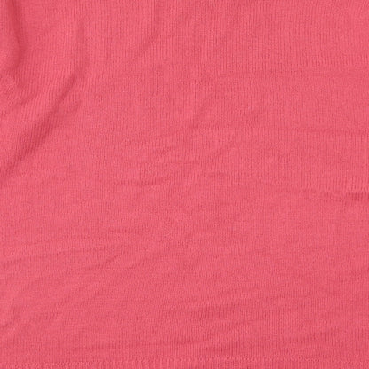 Preworn Womens Pink Round Neck Acrylic Pullover Jumper Size L