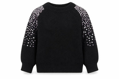 TU Girls Black Round Neck Acrylic Pullover Jumper Size 3XL Pullover