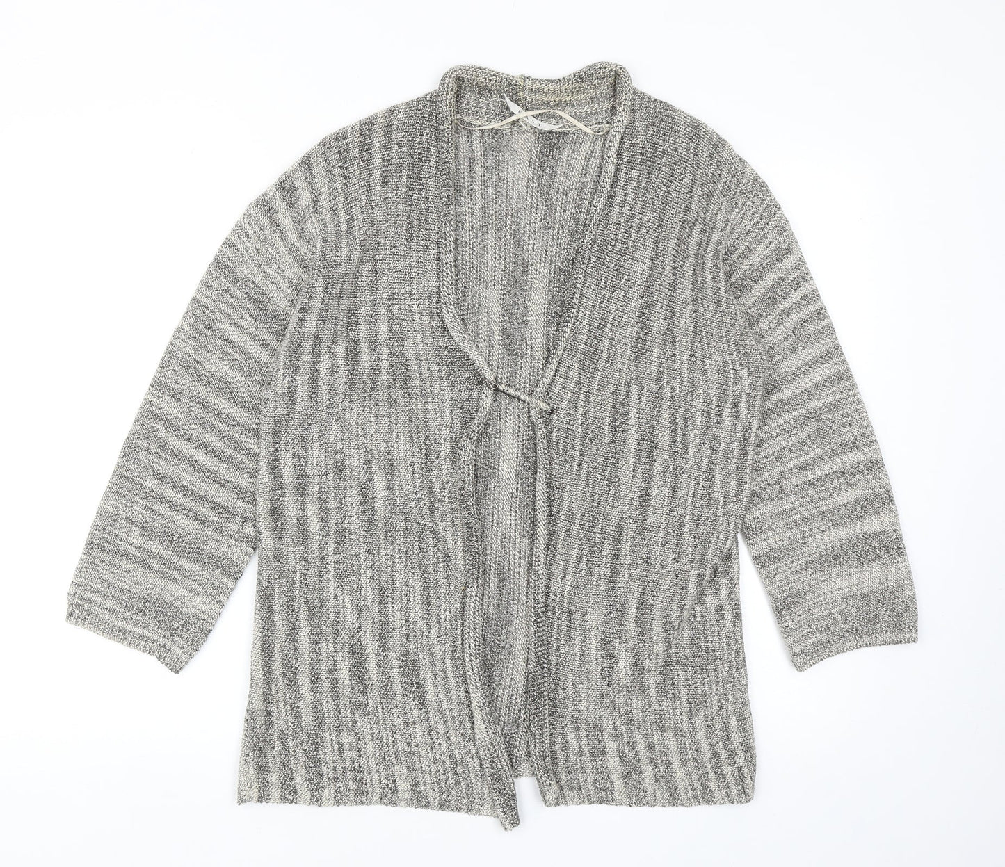 Womens UK Size 14 EAST Beige Cardigan Jumper