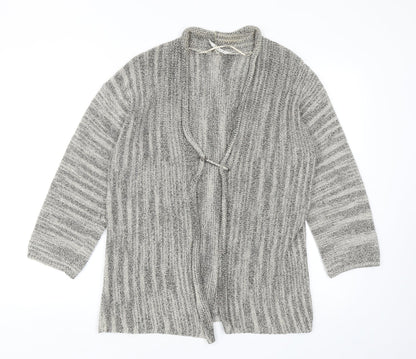 Womens UK Size 14 EAST Beige Cardigan Jumper