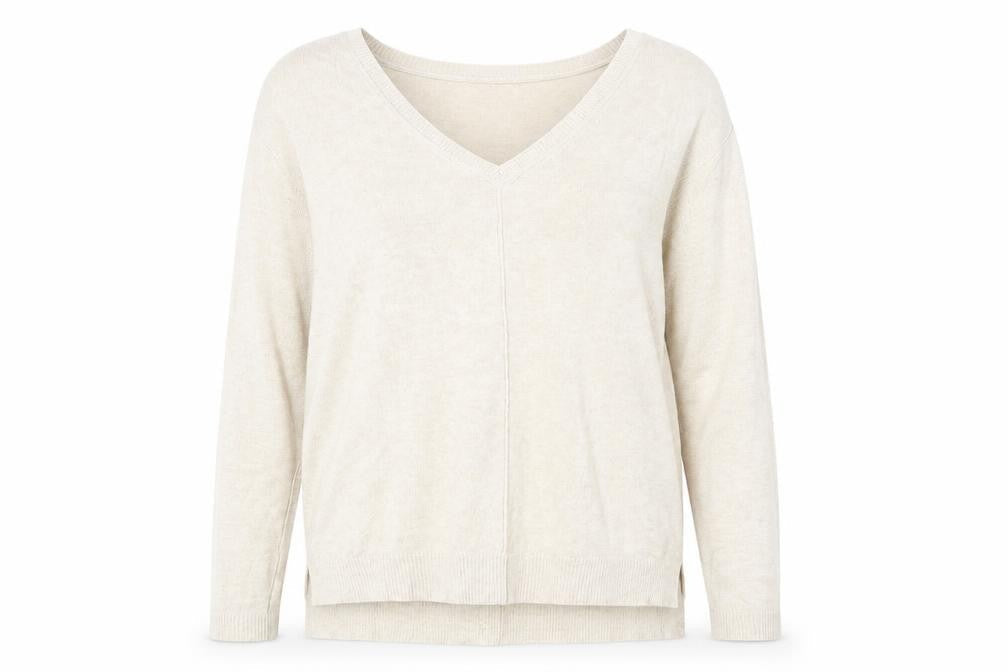 Womens UK Size 8 Marks and Spencer Beige Pullover Jumper