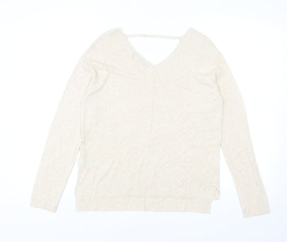 Womens UK Size 8 Marks and Spencer Beige Pullover Jumper