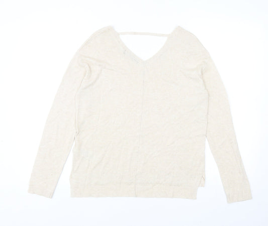 Womens UK Size 8 Marks and Spencer Beige Pullover Jumper
