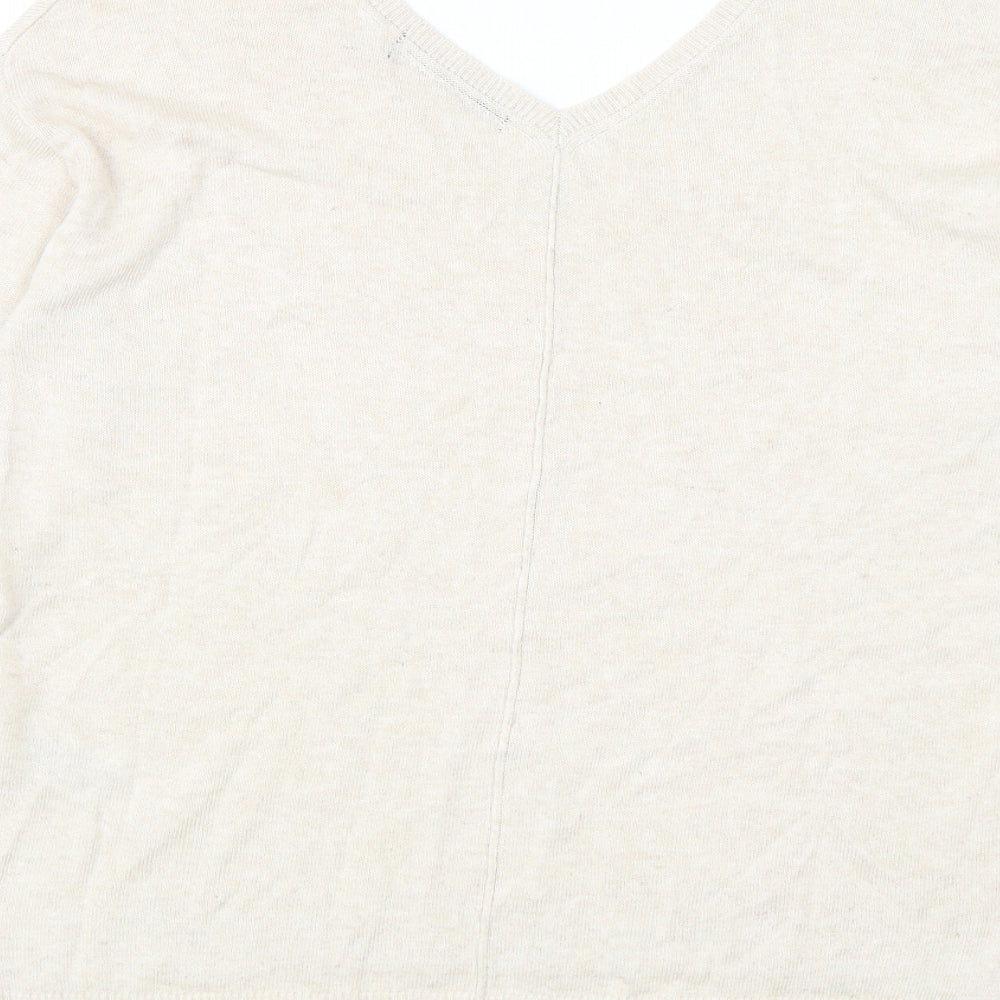 Womens UK Size 8 Marks and Spencer Beige Pullover Jumper