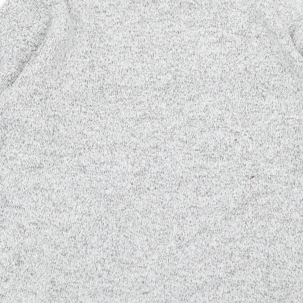 Primark Girls Grey Round Neck Acrylic Pullover Jumper Size 6-7 Years Pullover - Sparkle