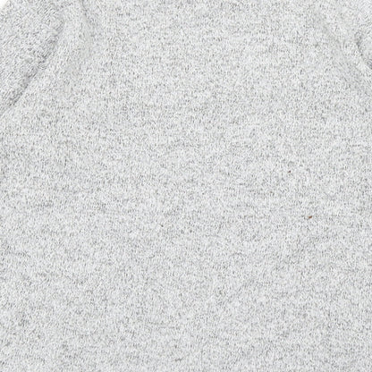 Primark Girls Grey Round Neck Acrylic Pullover Jumper Size 6-7 Years Pullover - Sparkle