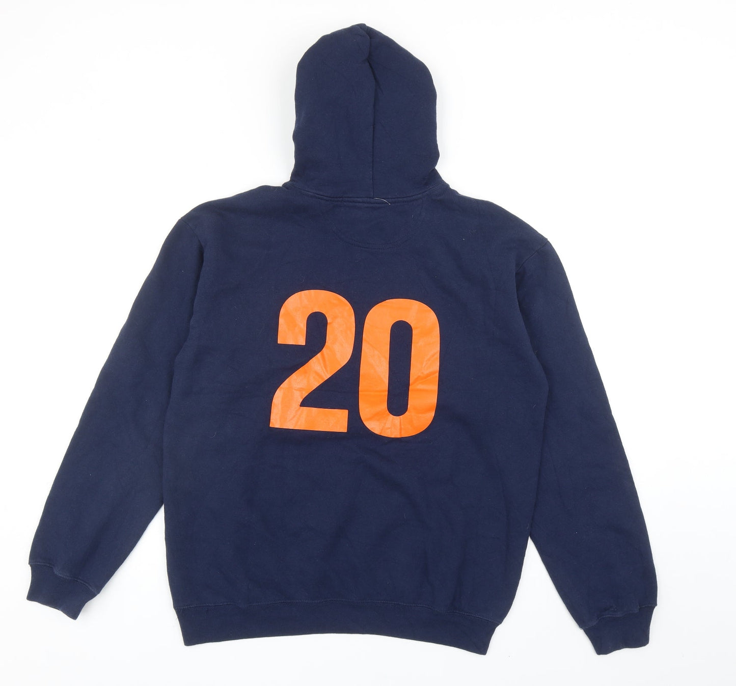 Mens UK Size M Gildan Blue Pullover Hoodie