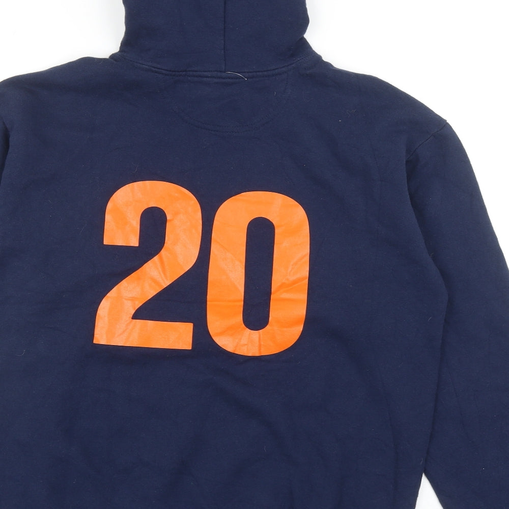 Mens UK Size M Gildan Blue Pullover Hoodie