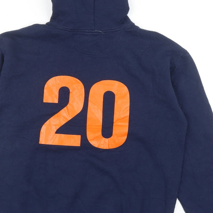 Mens UK Size M Gildan Blue Pullover Hoodie