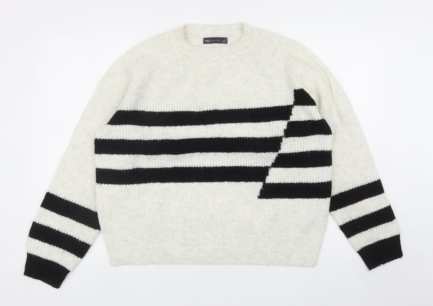 Womens UK Size M Marks and Spencer Ivory Pullover Jumper
