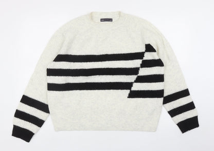 Womens UK Size M Marks and Spencer Ivory Pullover Jumper