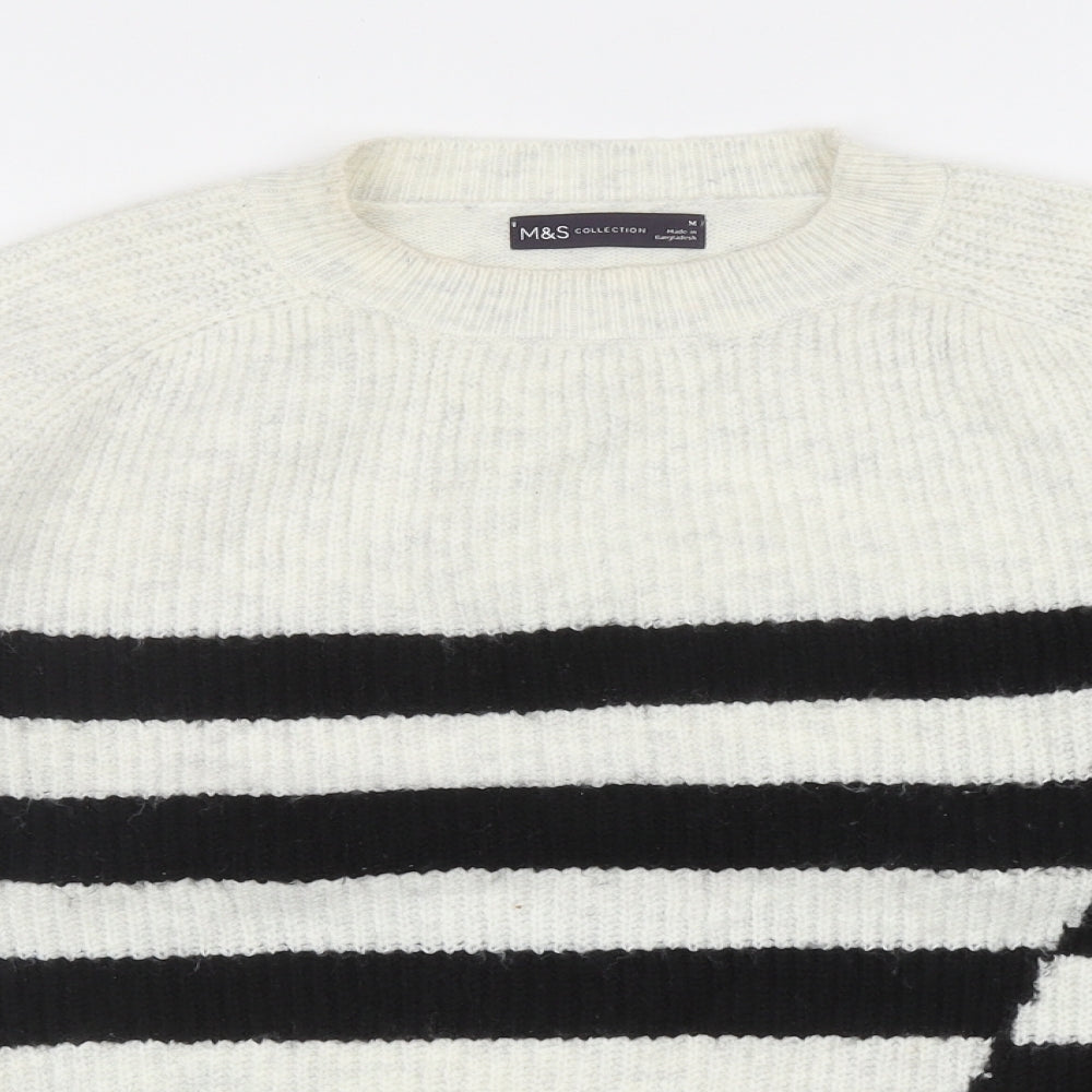 Womens UK Size M Marks and Spencer Ivory Pullover Jumper