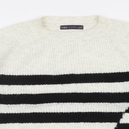 Womens UK Size M Marks and Spencer Ivory Pullover Jumper