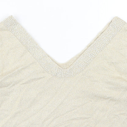Womens UK Size 8 Minuet Beige Pullover Jumper