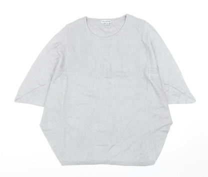 Womens UK Size S Nina Leonard Silver Pullover Jumper