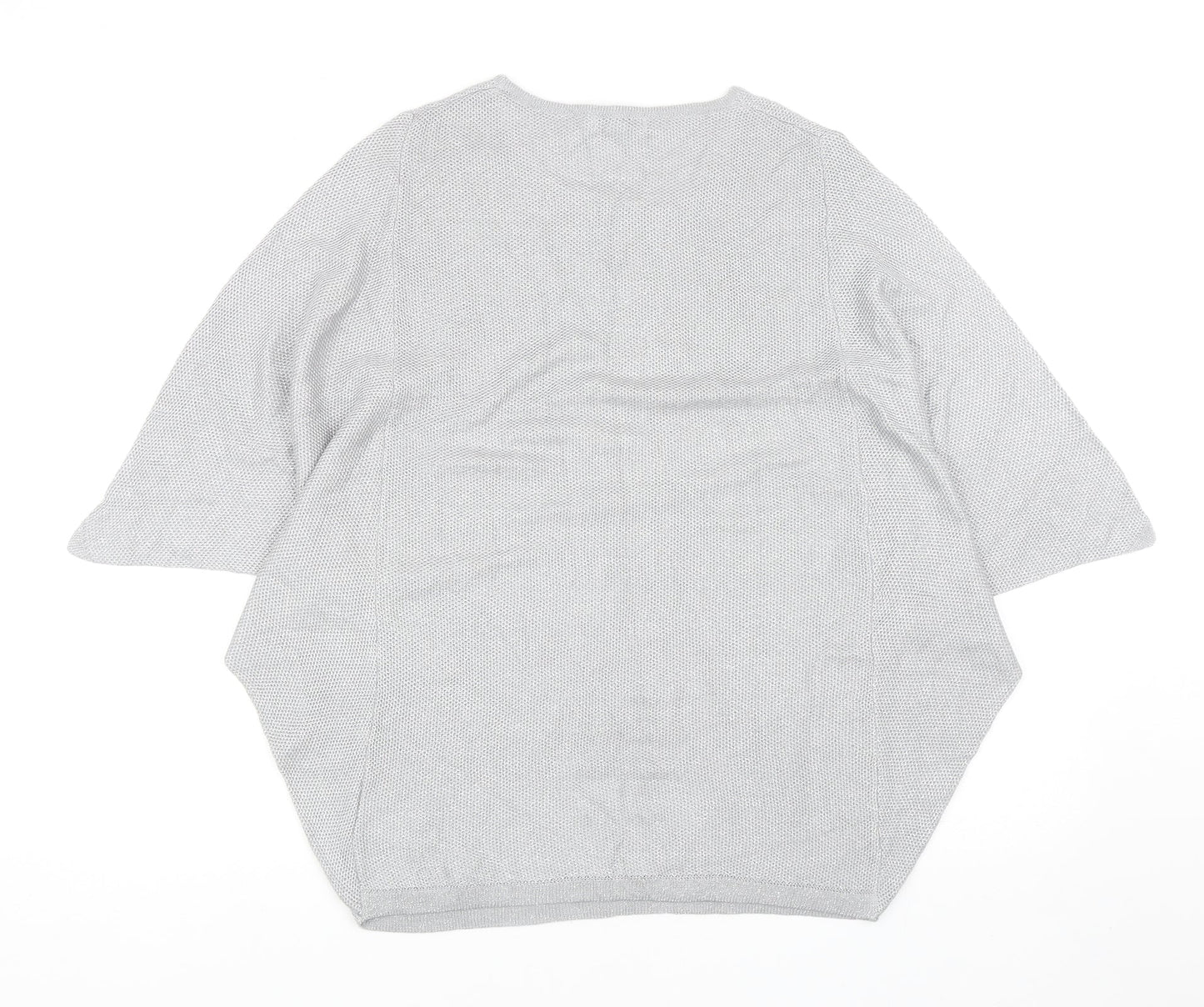Womens UK Size S Nina Leonard Silver Pullover Jumper