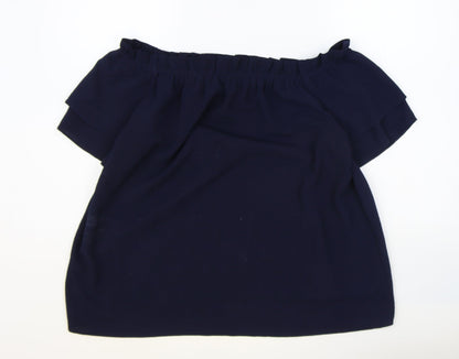 Womens UK Size 16 Dorothy Perkins Blue Basic T-Shirt