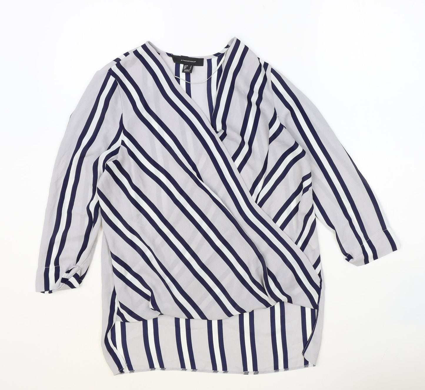 Womens UK Size 8 Atmosphere Blue Basic Blouse
