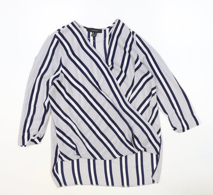 Womens UK Size 8 Atmosphere Blue Basic Blouse