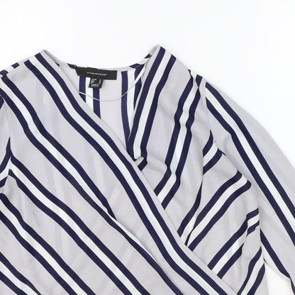 Womens UK Size 8 Atmosphere Blue Basic Blouse
