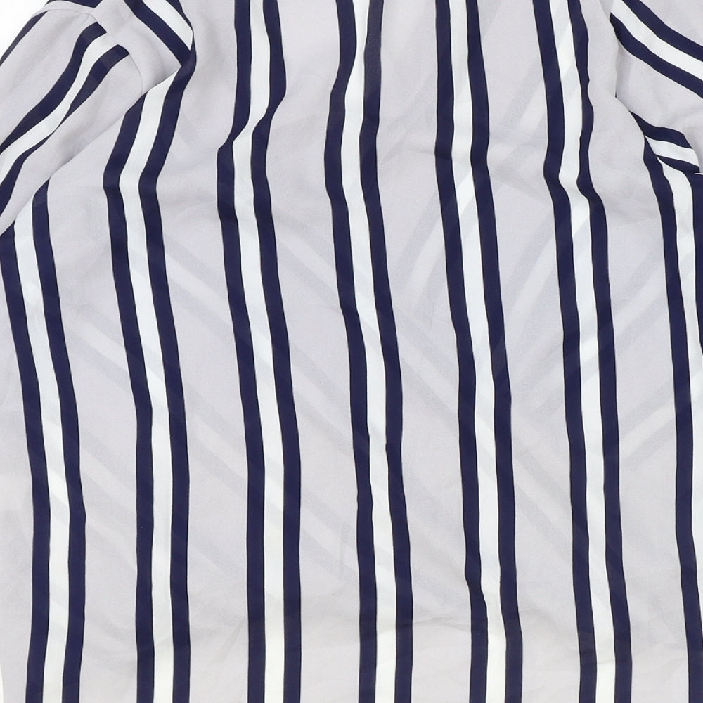 Womens UK Size 8 Atmosphere Blue Basic Blouse