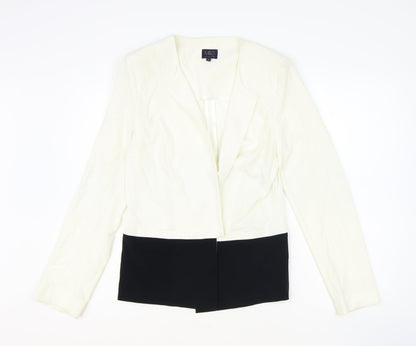 Marks and Spencer Womens Ivory Polyester Jacket Blazer Size 12