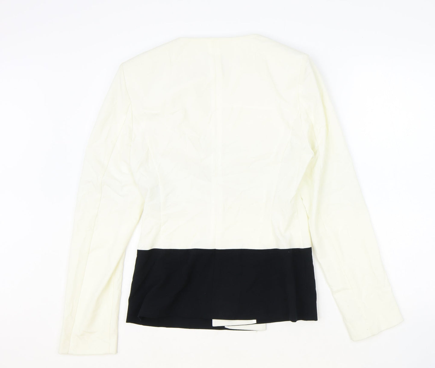 Marks and Spencer Womens Ivory Polyester Jacket Blazer Size 12
