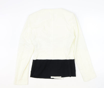 Marks and Spencer Womens Ivory Polyester Jacket Blazer Size 12