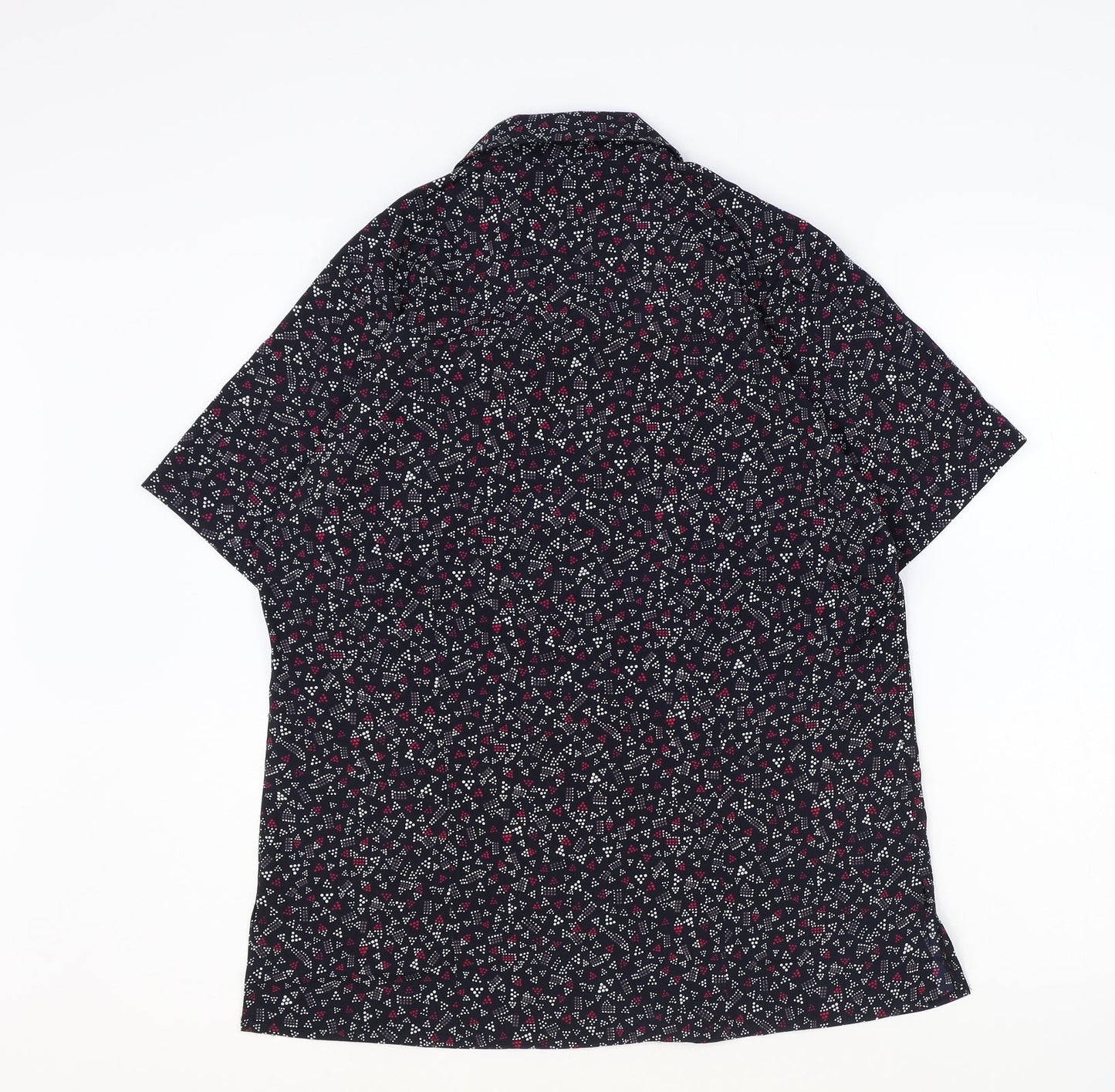 Womens UK Size 12 Vortex Black Basic T-Shirt