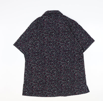 Womens UK Size 12 Vortex Black Basic T-Shirt