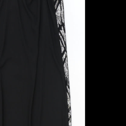 Atmosphere Womens Silver Geometric Polyester Slip Dress Size 10 V-Neck Pullover