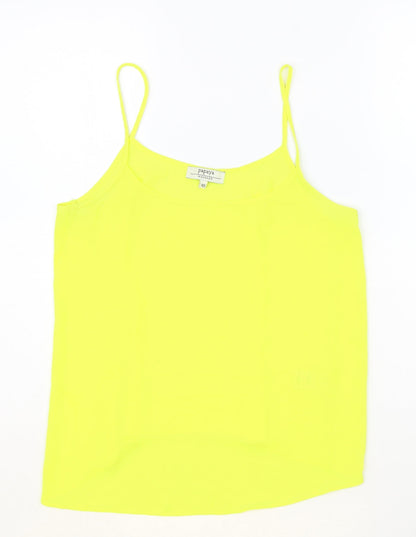 Papaya Womens Yellow Polyester Basic Tank Size 10 Round Neck