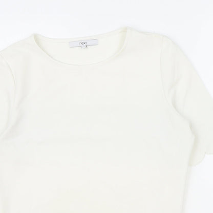 Womens UK Size 10 NEXT Ivory Basic T-Shirt