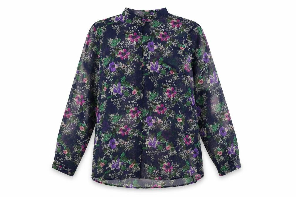 Womens UK Size L Zara Blue Basic Button-Up