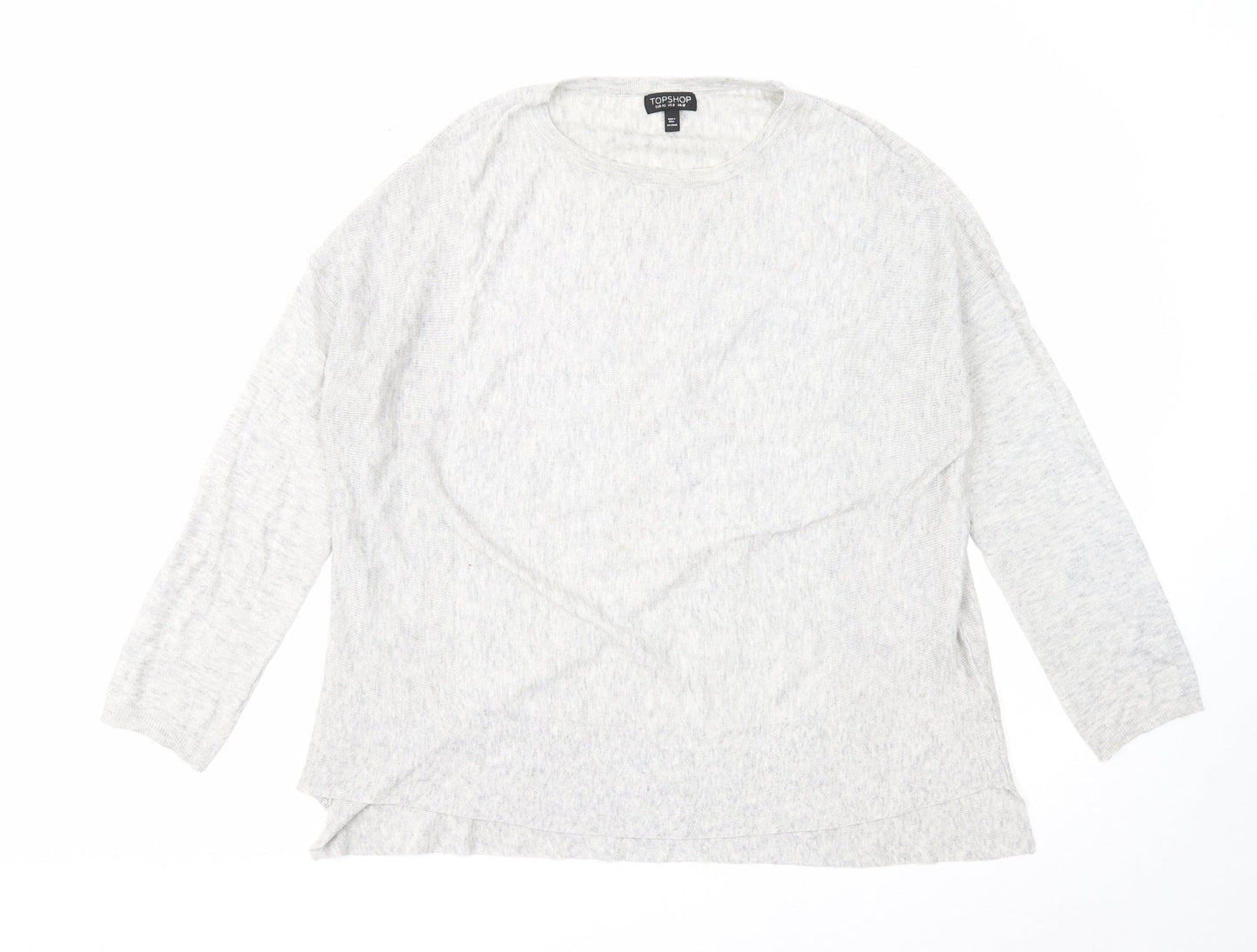 Womens UK Size 12 Topshop Grey Pullover Jumper