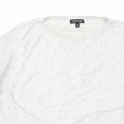 Womens UK Size 12 Topshop Grey Pullover Jumper