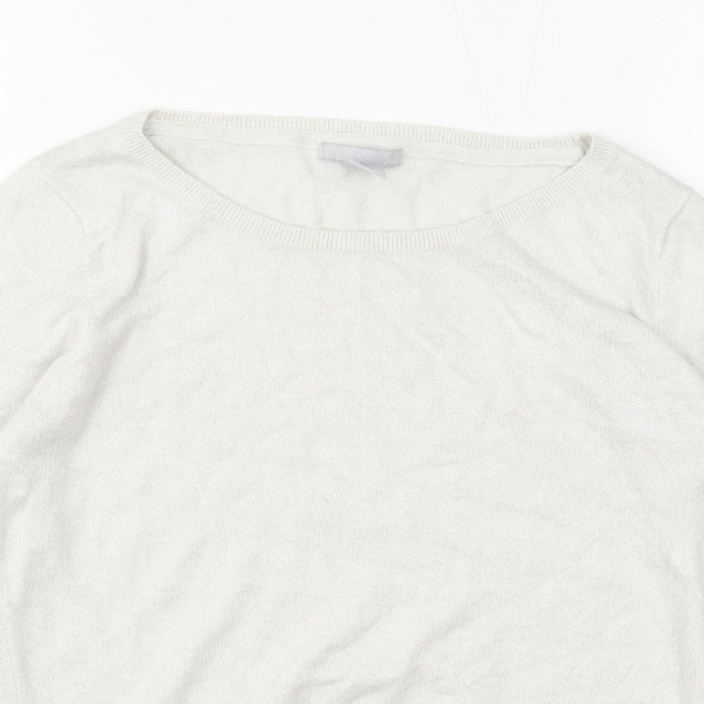 Womens UK Size M H&M Ivory Pullover Jumper