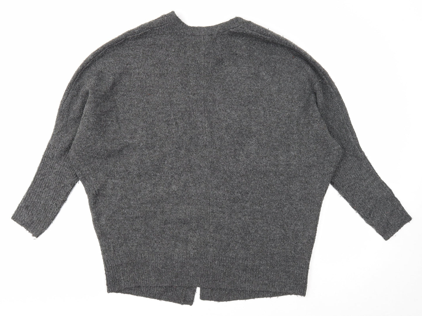 Dorothy Perkins Womens Grey V-Neck Acrylic Cardigan Jumper Size XS