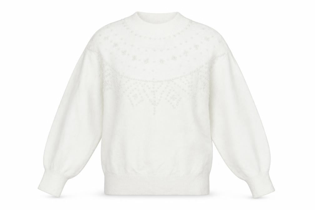 Womens UK Size M NEXT White Pullover Jumper